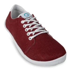 4bare 4.Urban Burgundy Linen barefoot cipő
