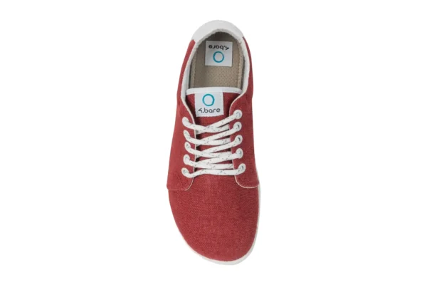 4bare 4.Urban Burgundy Linen barefoot cipő